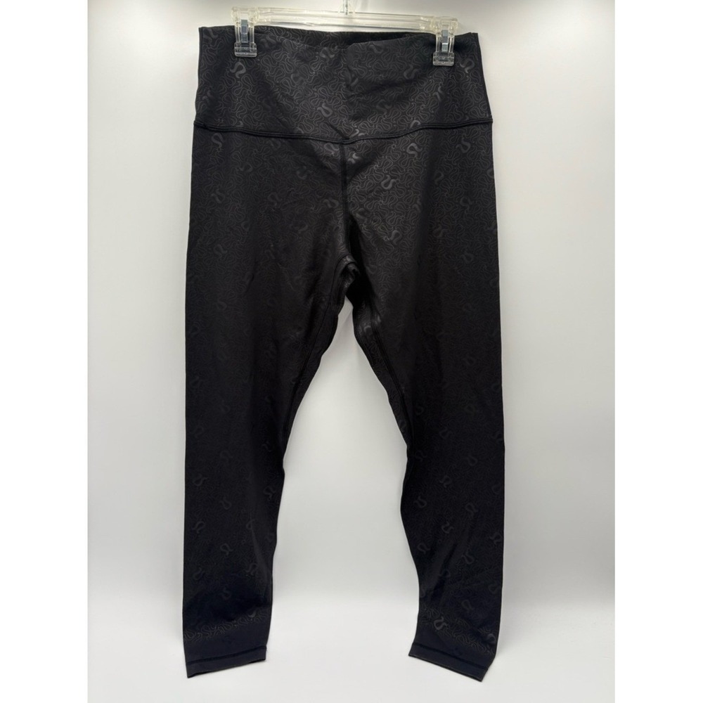 Lululemon Align HR Pant 25" Pockets Yoga Emboss Black Size 14 - Picture 7 of 14